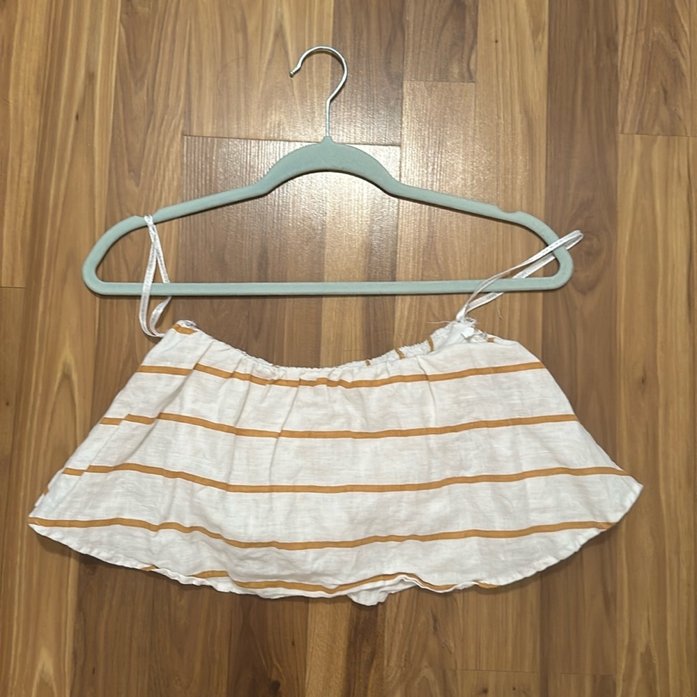 2 piece yellow and white striped set